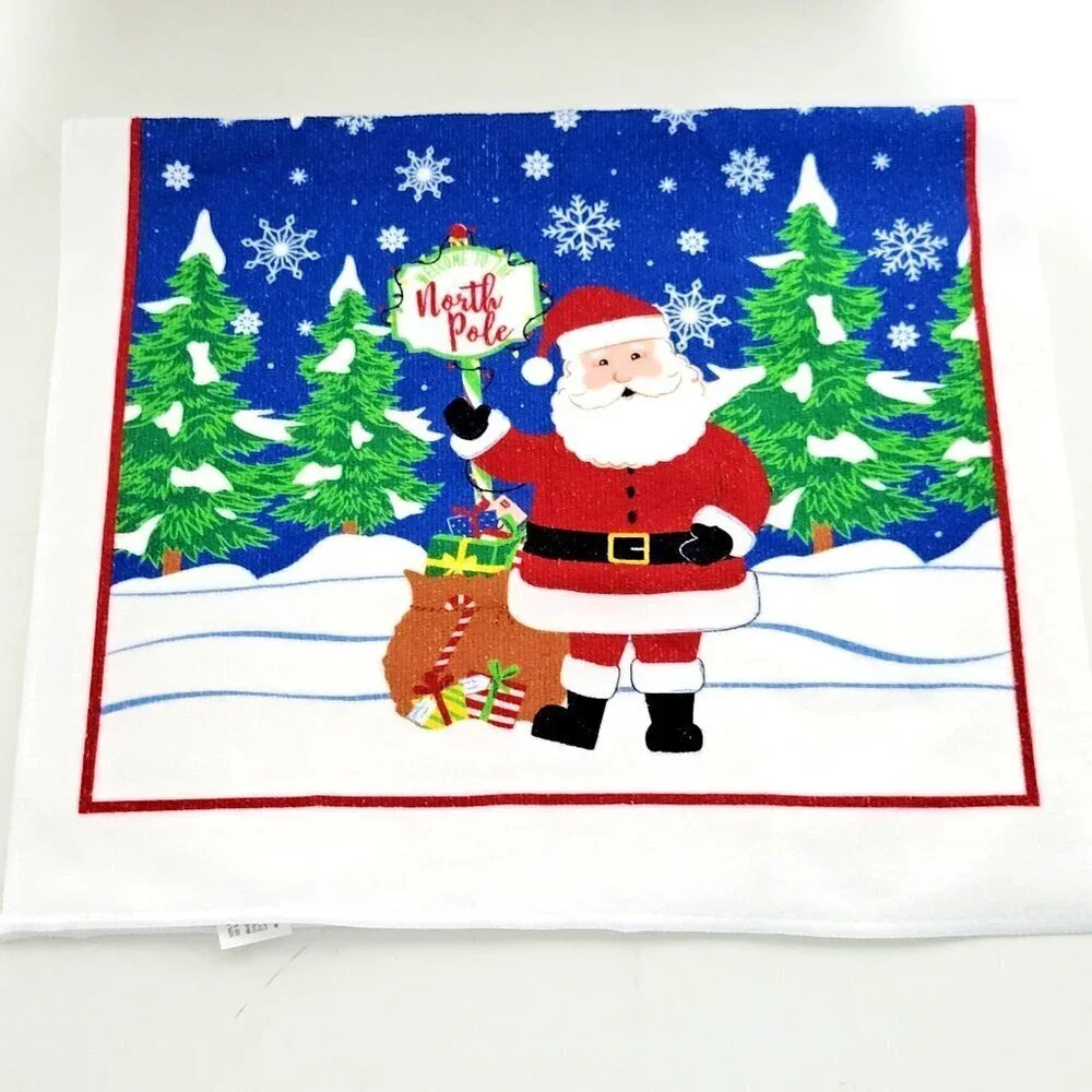 Santa Claus Christmas Towel NWOT Dish Hand Kitchen Towel 25 1/2
